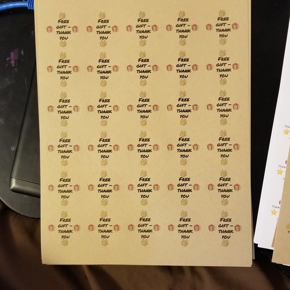 120 labels 1.5" Round Kraft Matte Gift Thank You - Picture 3 of 6